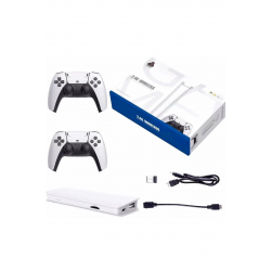 Mey İthalat® 3D Çift Oyun Kollu 4K HD Ekran Nostaljik 20.000 Oyunlu Beyaz Game Box