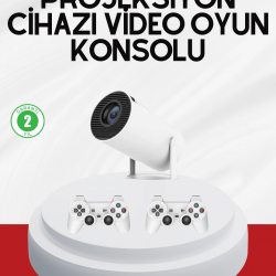 Mey İthalat® 3D Oyun Destekli Kablosuz Ev Sinema Projeksiyon Cihazı