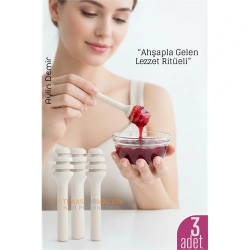 Mey İthalat® 3’lü Ahşap Mini Kaşık Seti – 6.5 cm Reçel, Bal ve Sos Servisi İçin Doğal Sunum Kaşıkları