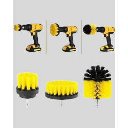 Mey İthalat® 3’lü Matkap Temizlik Fırçası Seti – Banyo, Mutfak ve Araç Jantı İçin Etkili