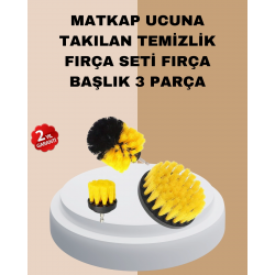 Mey İthalat® 3’lü Matkap Ucu Fırça Takımı Zorlu Kirler İçin