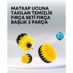 Mey İthalat® 3’lü Matkap Ucu Temizlik Fırçası Seti Çok Amaçlı
