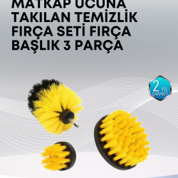 Mey İthalat® 3’lü Matkap Ucu Temizlik Fırçası Seti Çok Amaçlı