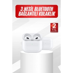 Mey İthalat® 3.Nesil İOS Android Uyumlu Bluetooth 5.0 Beyaz Çağrı Cevaplama