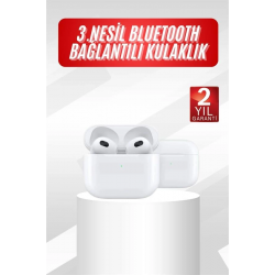 Mey İthalat® 3.Nesil İOS Android Uyumlu Bluetooth 5.0 Beyaz Çağrı Cevaplama