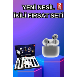 Mey İthalat® 3.Nesil TWS Bluetooth Kulaklık Bluetooth Bağlantılı Akıllı Saat Amoled Ekran Plastik Hasır Kordon