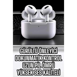 Mey İthalat® 3.Nesil TWS Bluetooth Kulaklık Mikrofonlu ANC Özelliği Dokunmatik Kontrol