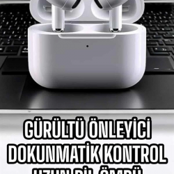 Mey İthalat® 3.Nesil TWS Bluetooth Kulaklık Mikrofonlu ANC Özelliği Dokunmatik Kontrol