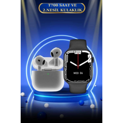 Mey İthalat® 3.Nesil TWS Bluetooth Kulaklık ve Dokunmatik Ekran Akıllı Saat Sesli Görüşme