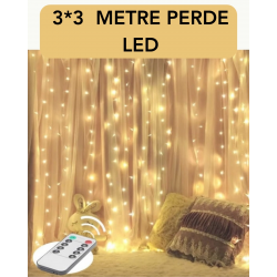 Mey İthalat® 3x3 Metre Perde LED Işık – Parti ve Bahçe Dekorasyonu
