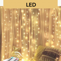 Mey İthalat® 3x3 Metre Perde LED Işık – Parti ve Bahçe Dekorasyonu