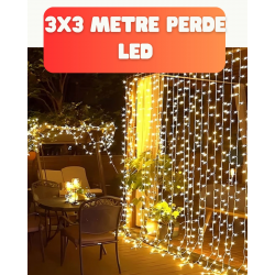 Mey İthalat® 3x3 Metre Şelale LED Perde Işık İç Dış Mekân Dekorasyonu