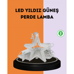Mey İthalat® 3x3 Metre Yıldız Peri Led Perde Işık Romantik Dekorasyon
