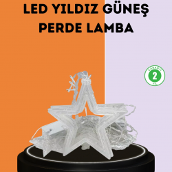 Mey İthalat® 3x3 Metre Yıldız Peri Led Perde Işık Romantik Dekorasyon