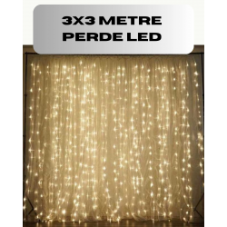 Mey İthalat® 3x3 Perde LED Işık Şelale Model Özel Gün Dekoratif Aydınlatma
