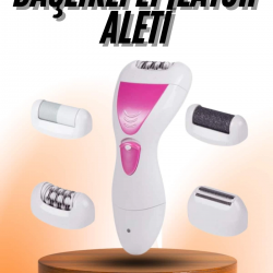 Mey İthalat® 4 Başlıklı Bakım Cihazı Epilatör Tüy Alma Makinesi Topuk Törpüsü