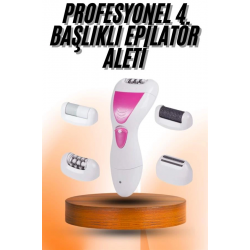Mey İthalat® 4 Başlıklı Bakım Cihazı Epilatör Tüy Alma Makinesi Topuk Törpüsü