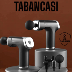 Mey İthalat® 4 Başlıklı Darbeli Şarjlı Masaj Aleti Tabancası Kablosuz