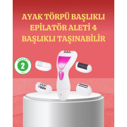 Mey İthalat® 4 Başlıklı Kablosuz Şarjlı Epilasyon Cihazı