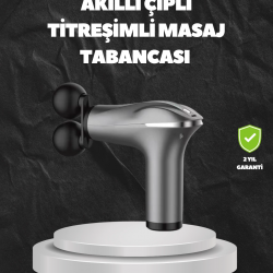 Mey İthalat® 4 Başlıklı Şarjlı Masaj Tabancası Bel Sırt Boyun Bacak Kas Rahatlatıcı