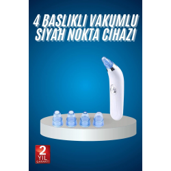 Mey İthalat® 4 Başlıklı Vakumlu Siyah Nokta Ve Yüz Temizleme Cihazı
