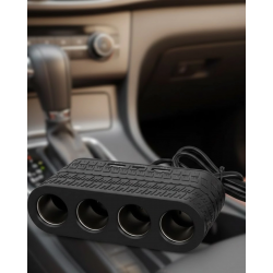 Mey İthalat® 4 Çakmak Girişli Araç Çoklayıcı Type C ve USB Destekli Güvenli Güç Dağıtıcı