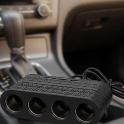 Mey İthalat® 4 Çakmak Girişli Araç Çoklayıcı Type C ve USB Destekli Güvenli Güç Dağıtıcı