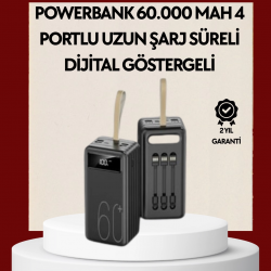 Mey İthalat® 4 Çıkışlı Hızlı Şarj Destekli Powerbank