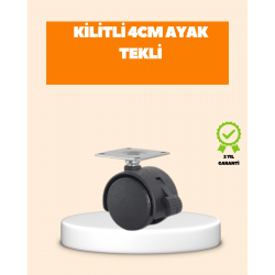 Mey İthalat® 4 cm Kilit Mekanizmalı Mobilya Ayağı Tekli