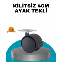 Mey İthalat® 4 cm Kilitsiz Masa Ayağı Tekli Sessiz ve Akıcı Hareket