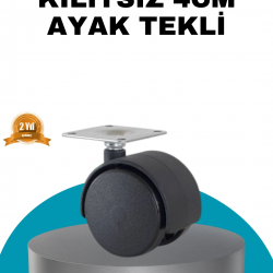 Mey İthalat® 4 cm Kilitsiz Masa Ayağı Tekli Sessiz ve Akıcı Hareket