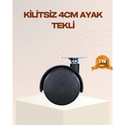 Mey İthalat® 4 cm Kilitsiz Mobilya Ayağı Tekli Kolay Dönen Masa ve Sehpa Ayağı