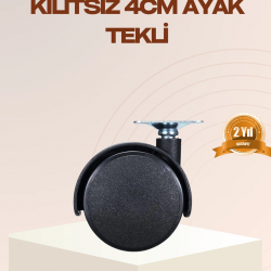 Mey İthalat® 4 cm Kilitsiz Mobilya Ayağı Tekli Kolay Dönen Masa ve Sehpa Ayağı