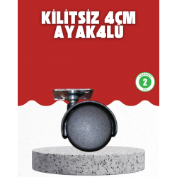 Mey İthalat® 4 cm Kilitsiz Tekerlek Ayak Seti Zemin Koruyucu