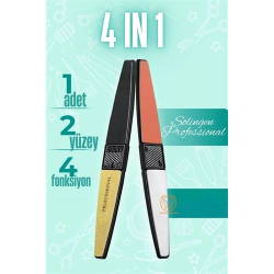 Mey İthalat® 4 Fonksiyon Tırnak Törpü ve Parlatma Solingen