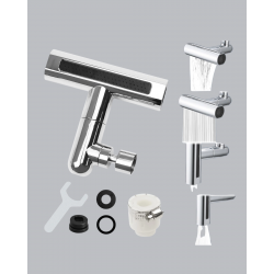 Mey İthalat® 4 Fonksiyonlu Musluk Başlığı 360 Derece Dönebilen ve Su Tasarruflu