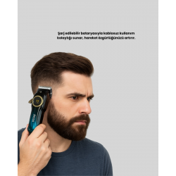 Mey İthalat® 4 Limit Tarağı ve Ayarlanabilir Kesim Uzunluğu Saç Makinesi