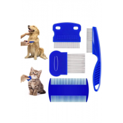 Mey İthalat® 4'lü Bit Evcil Hayvan Tarak Seti Kedi Köpek Bit Tarak Seti Pire Tarağı