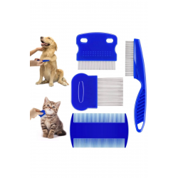 Mey İthalat® 4'lü Bit Evcil Hayvan Tarak Seti Kedi Köpek Bit Tarak Seti Pire Tarağı