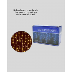 Mey İthalat® 4 Metre Yılbaşı Şelale Led Perde Işık Ev Bahçe Dekor