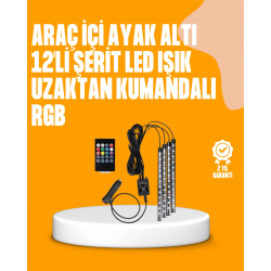 Mey İthalat® 4 Parça RGB LED Araç İçi Aydınlatma Sistemi