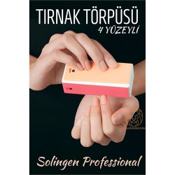 Mey İthalat® 4 Yüzeyli Tırnak Törpüsü ve Parlatma Blok Sünger Solingen Professional