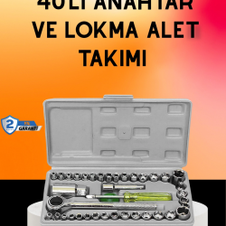 Mey İthalat® 40 Parça Cırcır Lokma Anahtar Seti Profesyonel Kullanım