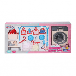 Mey İthalat® 40258 Sesli ve Işıklı Çamaşır Makinesi Seti -Ayatoys