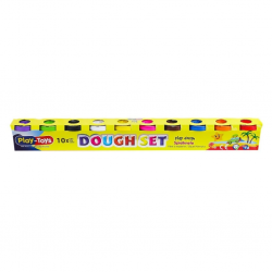 Mey İthalat® 40966 Playtoys 10x100 gr Oyun Hamuru -Asya Oyuncak