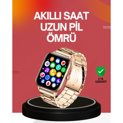 Mey İthalat® 41 mm Kavisli Kasa Akıllı Saat IOS ve Android Uyumlu