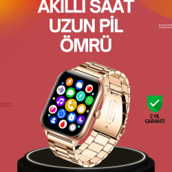 Mey İthalat® 41 mm Kavisli Kasa Akıllı Saat IOS ve Android Uyumlu