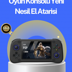 Mey İthalat® 4.3” HD Ekranlı El Konsolu 64GB Hafıza Kartı ve 10000 Yüklü Oyun