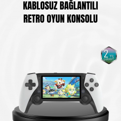 Mey İthalat® 4.3 İnç Ekranlı Retro Oyun Konsolu – 64 GB Hafızalı, Şarjlı ve Multimedya Destekli
