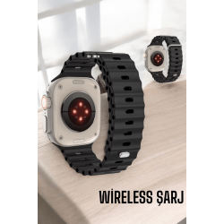 Mey İthalat® 45 MM Gri Kasa Ultra Akıllı Saat Sesli Görüşme, Sağlık Takibi, Suya Dayanıklı